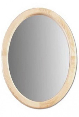 Zrcadlo oválné 58x78cm - Borovice - POSLEDNÍ KUS